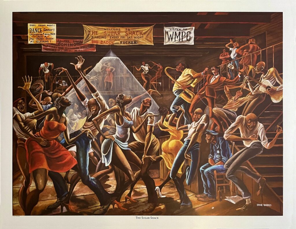 "The Sugar Shack", de Ernie Barnes.