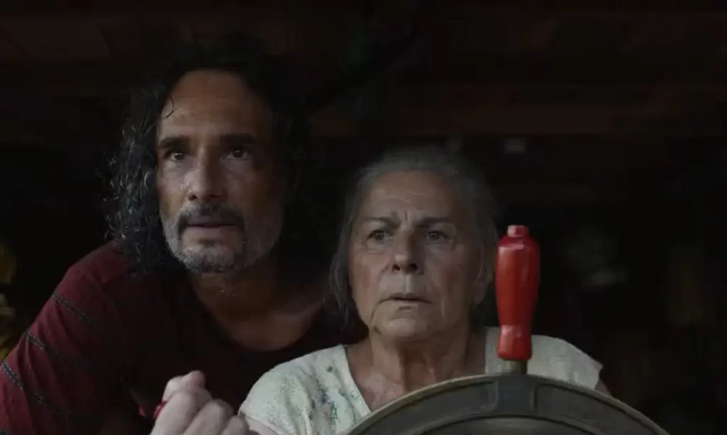 Denise Weinberg e Rodrigo Santoro em "O Último Azul".