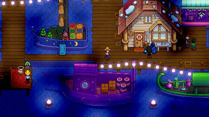 Imagem do Mercado Noturno em Stardew Valley